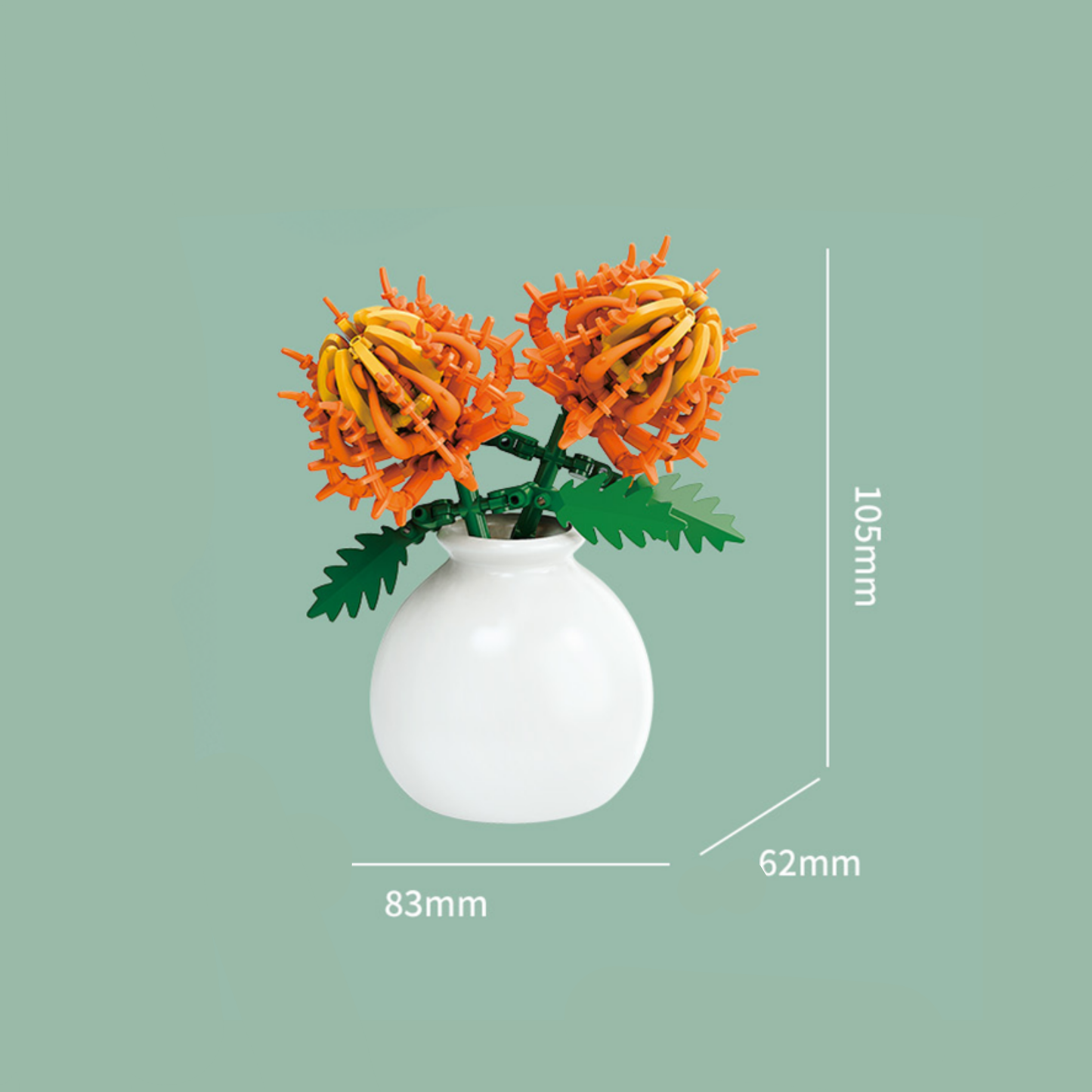 Dikenli Kadife Çiçeği Vazolu Blockfy™