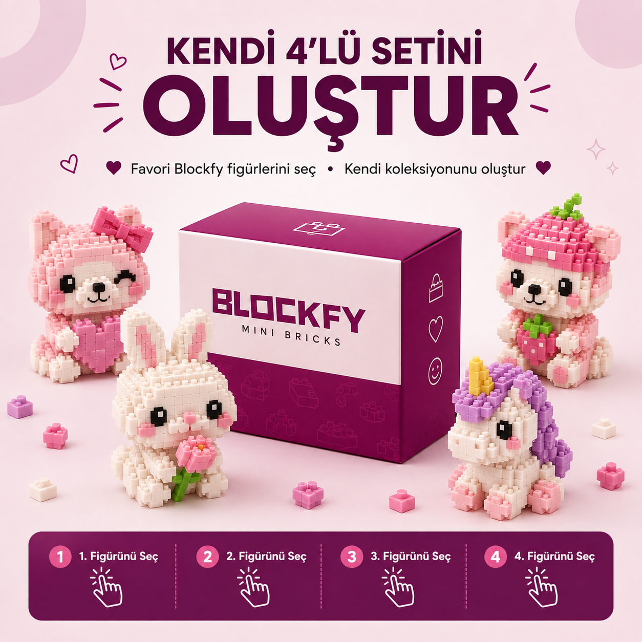 Kendi 4'lü Mini Blockfy™ Setini Oluştur