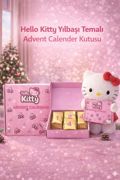 Hello Kity Yılbaşı Temalı Advent Calender Kutusu
