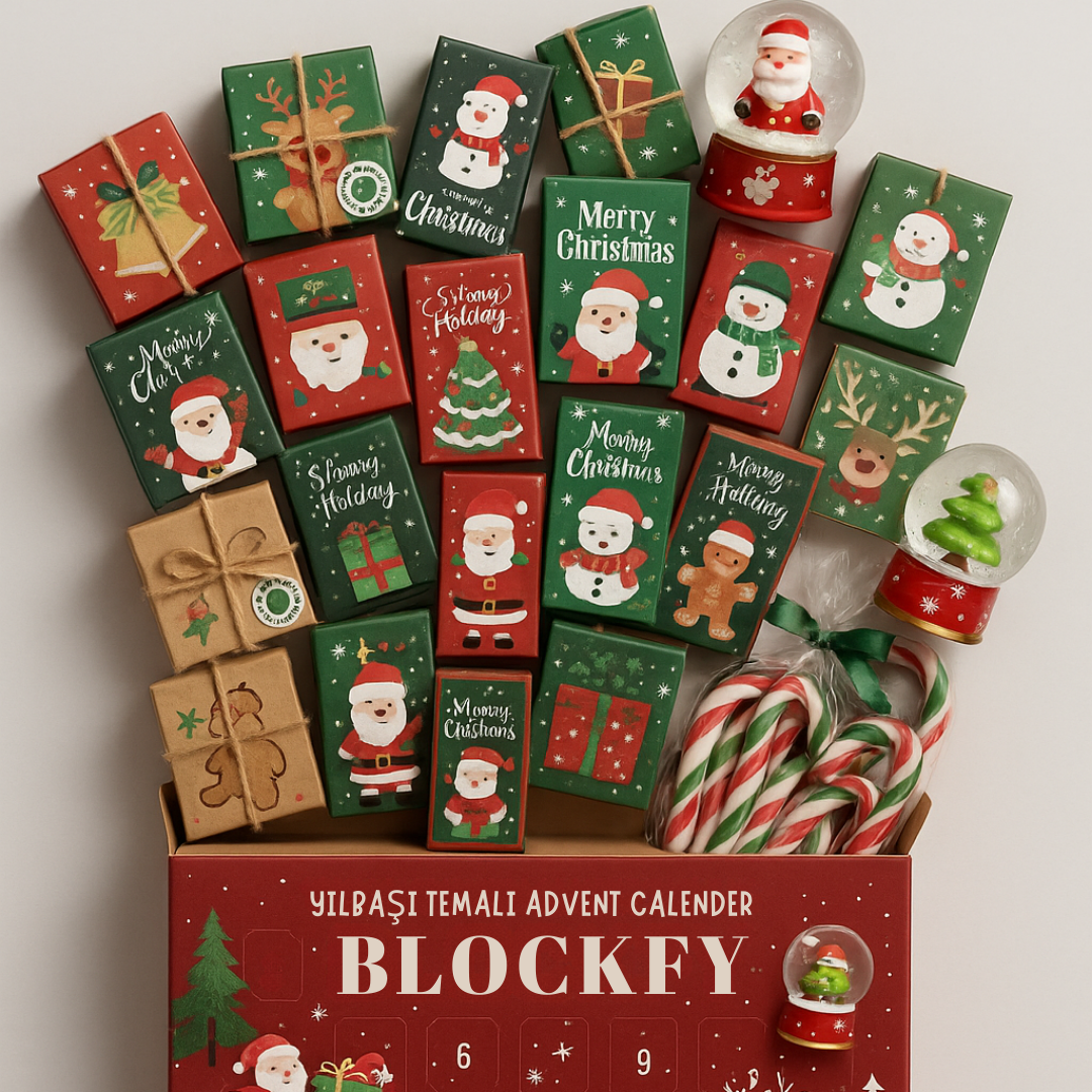 Yılbaşı Temalı Advent Calender Kutusu